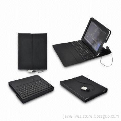 Leather Case for Apple's iPad, with Rear 30-pin Connector and Wired Keyboard